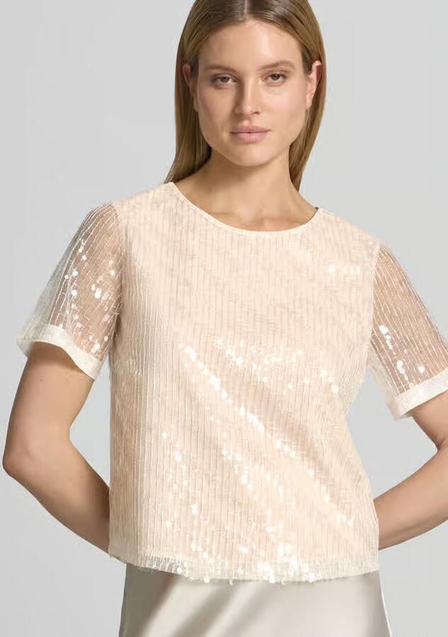 S.Oliver BLACK LABEL regular fit T-shirt met pailletten