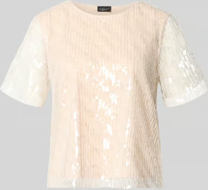 S.Oliver BLACK LABEL regular fit T-shirt met pailletten - Foto 2
