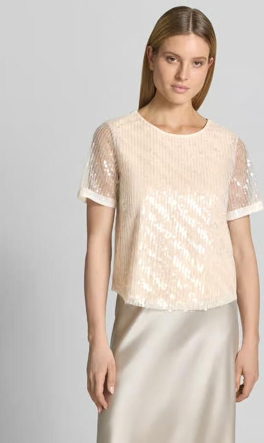 S.Oliver BLACK LABEL regular fit T-shirt met pailletten - Foto 2