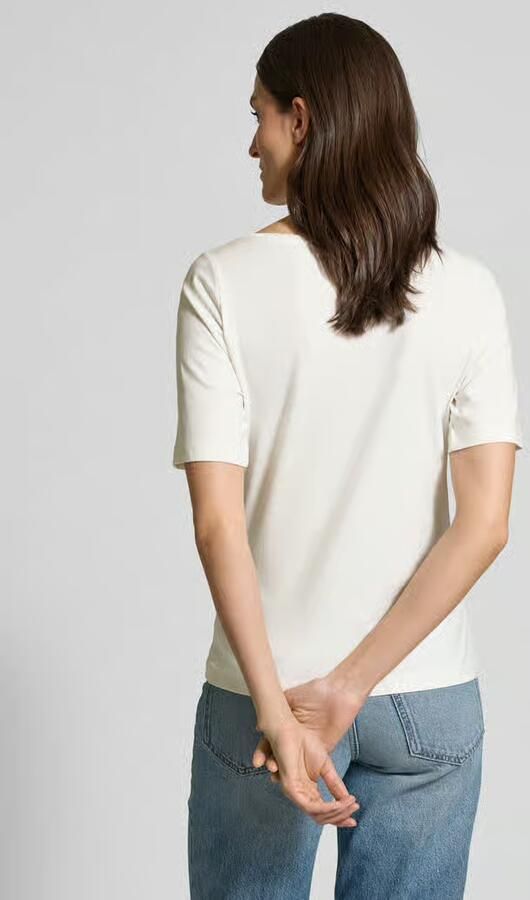 S.Oliver BLACK LABEL Regular fit T-shirt van katoenmix met sierstenen - Foto 3