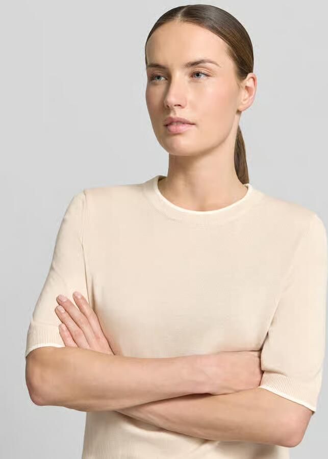 S.Oliver BLACK LABEL regular fit t-shirt van mix van katoen en modal - Foto 4