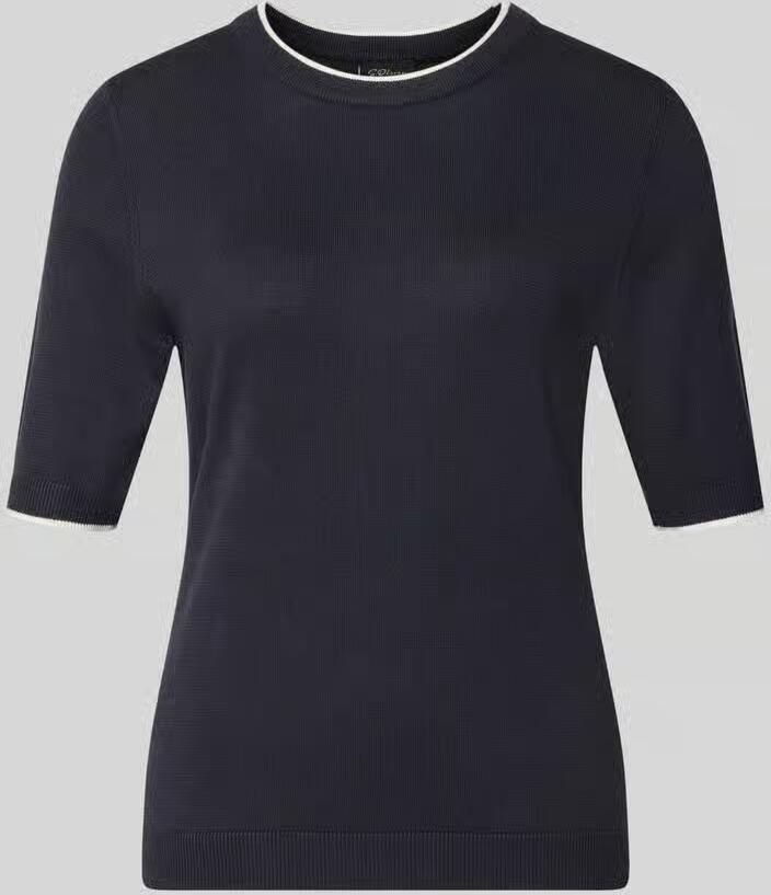 S.Oliver BLACK LABEL regular fit t-shirt van mix van katoen en modal - Foto 5