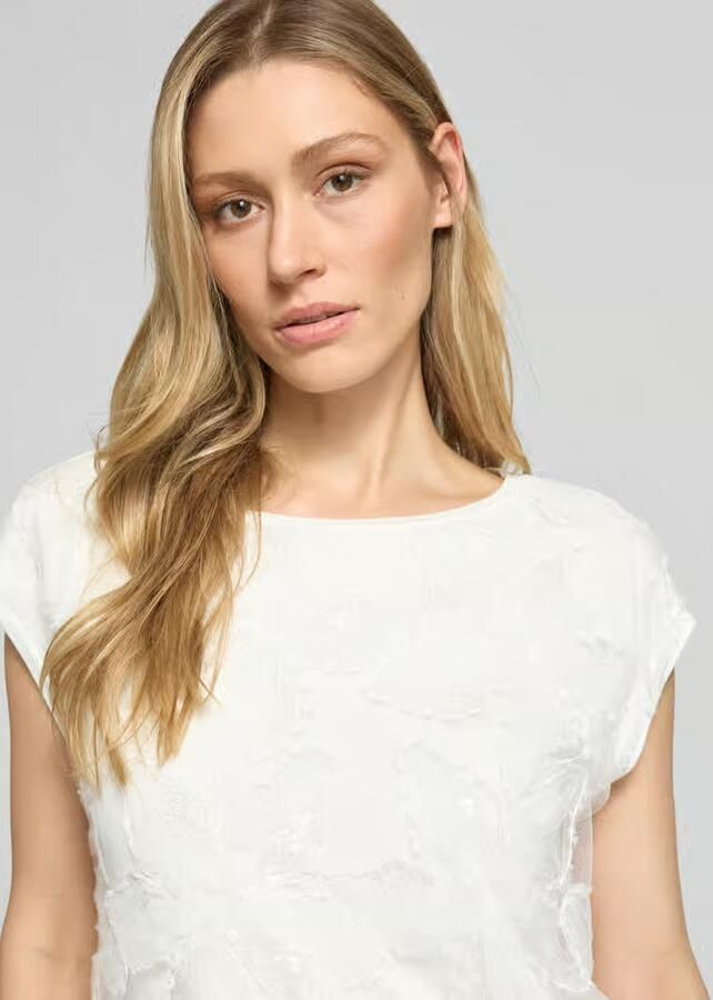 S.Oliver BLACK LABEL regular fit T-shirt van viscosemix - Foto 4