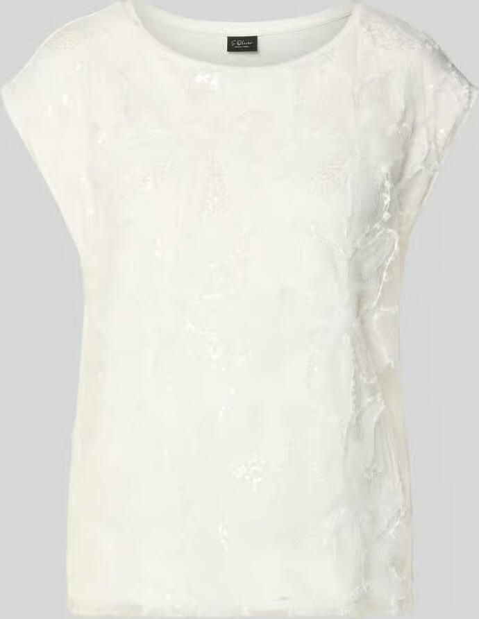 S.Oliver BLACK LABEL regular fit T-shirt van viscosemix - Foto 5