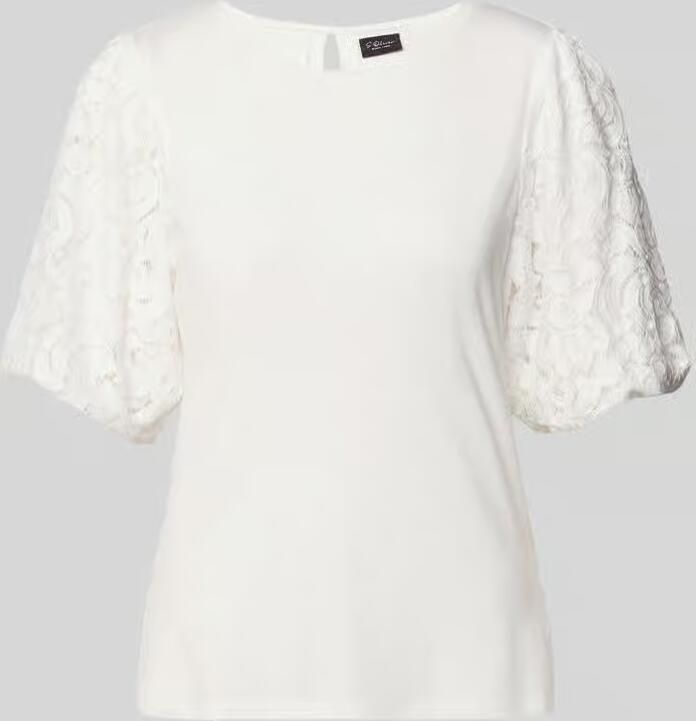S.Oliver BLACK LABEL regular fit T-shirt van viscosemix - Foto 4