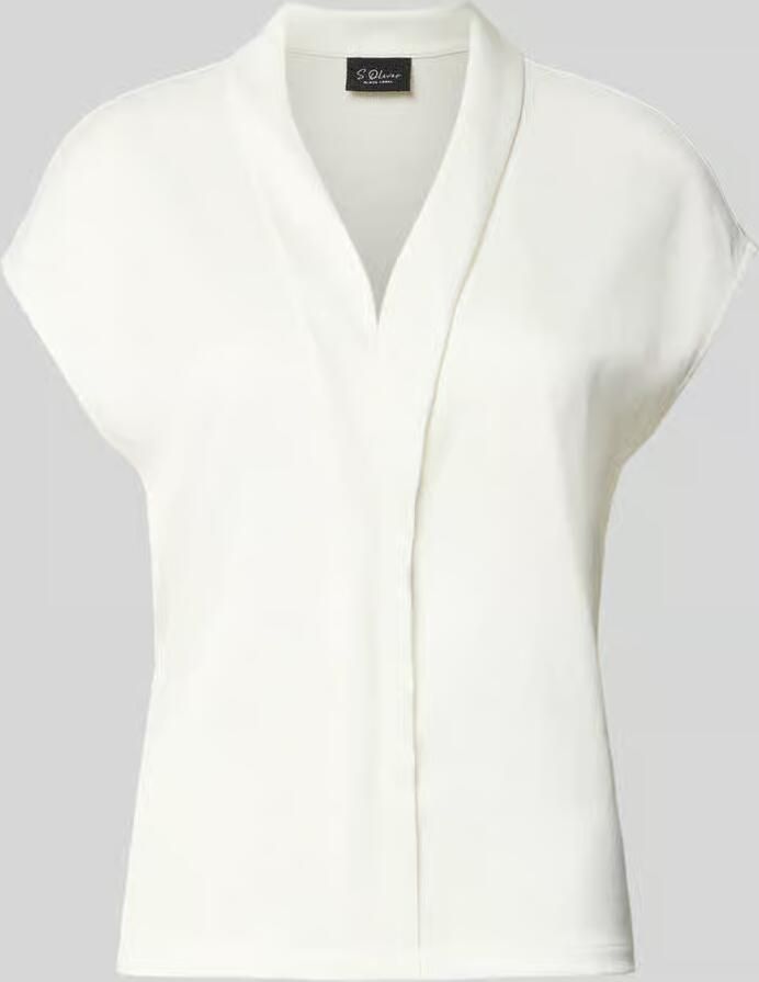 S.Oliver BLACK LABEL regular fit T-shirt van viscosemix