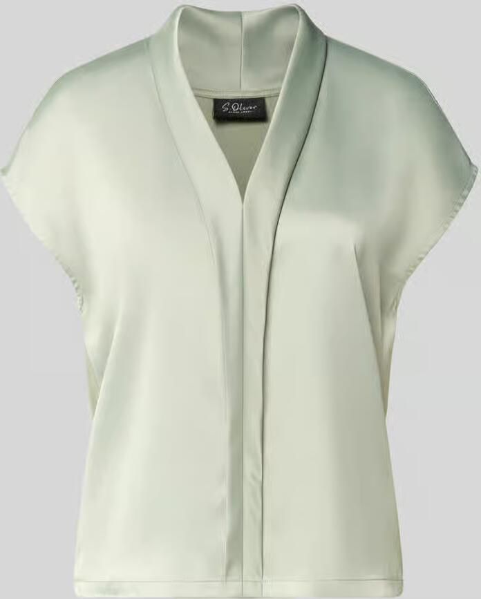S.Oliver BLACK LABEL regular fit T-shirt van viscosemix - Foto 3
