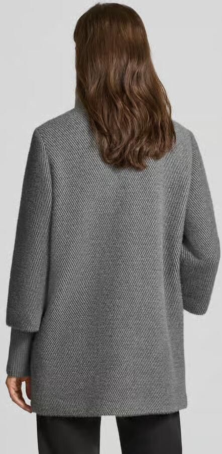 S.Oliver BLACK LABEL Regular fit lange jas van teddybont met opstaande kraag - Foto 3