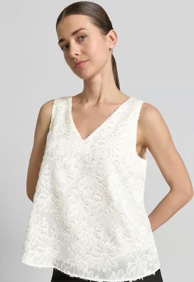 S.Oliver BLACK LABEL regular fit top met bloemenmotief - Foto 4