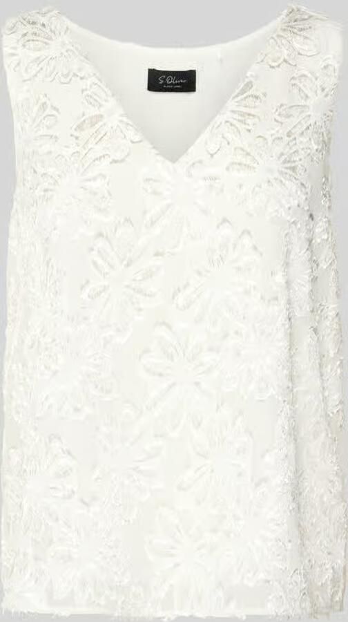 S.Oliver BLACK LABEL regular fit top met bloemenmotief - Foto 5