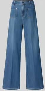 S.Oliver BLACK LABEL regular fit wide leg jeans van mix van katoen en lyocell - Foto 4