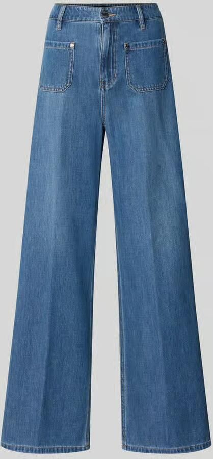 S.Oliver BLACK LABEL regular fit wide leg jeans van mix van katoen en lyocell - Foto 5