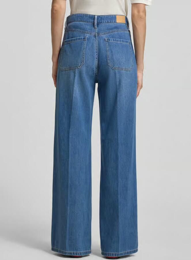 S.Oliver BLACK LABEL regular fit wide leg jeans van mix van katoen en lyocell - Foto 5