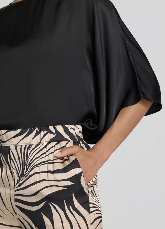 S.Oliver BLACK LABEL Regular fit wijde broek van pure viscose