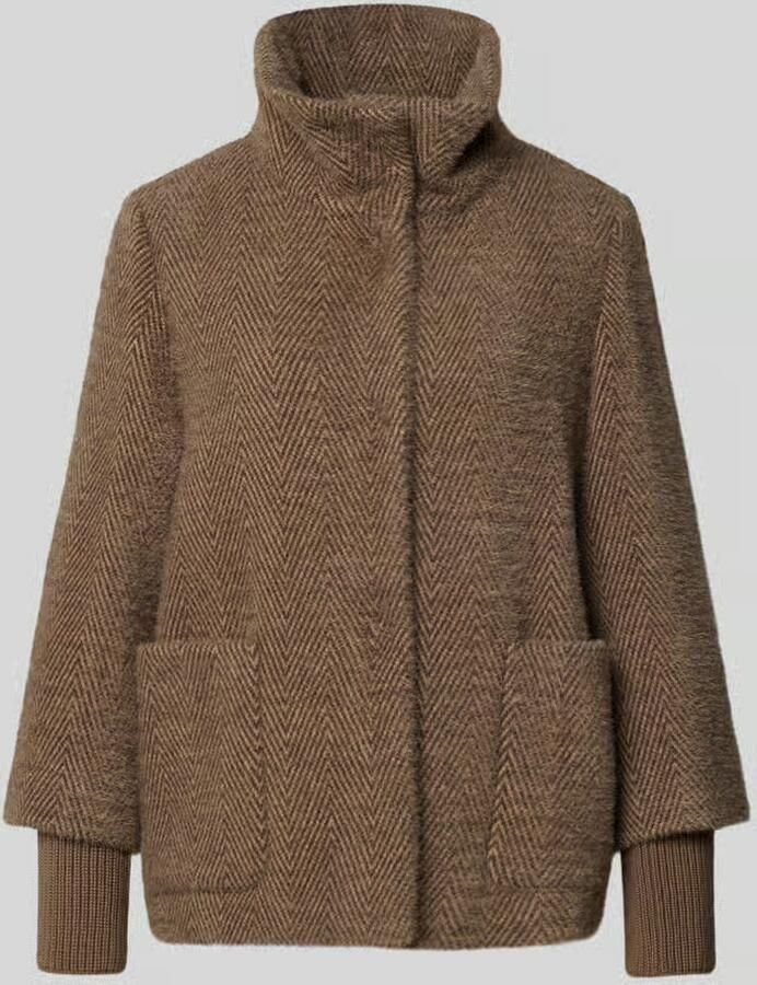 S.Oliver BLACK LABEL Regular teddy- imitatiebontjack met opstaande kraag