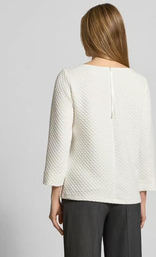 S.Oliver BLACK LABEL Relaxed fit shirt met 3 4-mouwen met structuurmotief - Foto 4