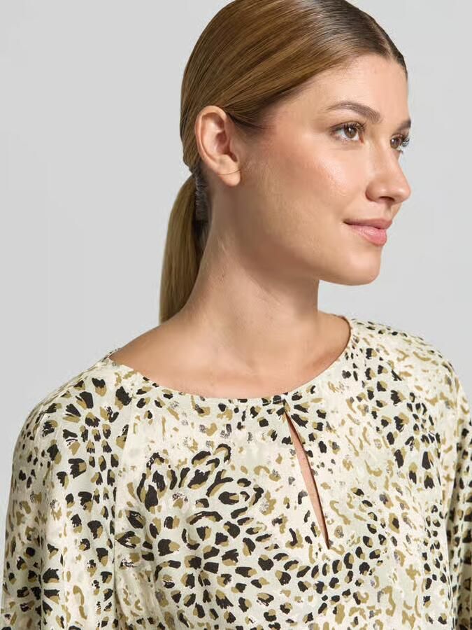 S.Oliver BLACK LABEL Relaxed fit blouse met korte mouwen van pure viscose - Foto 5