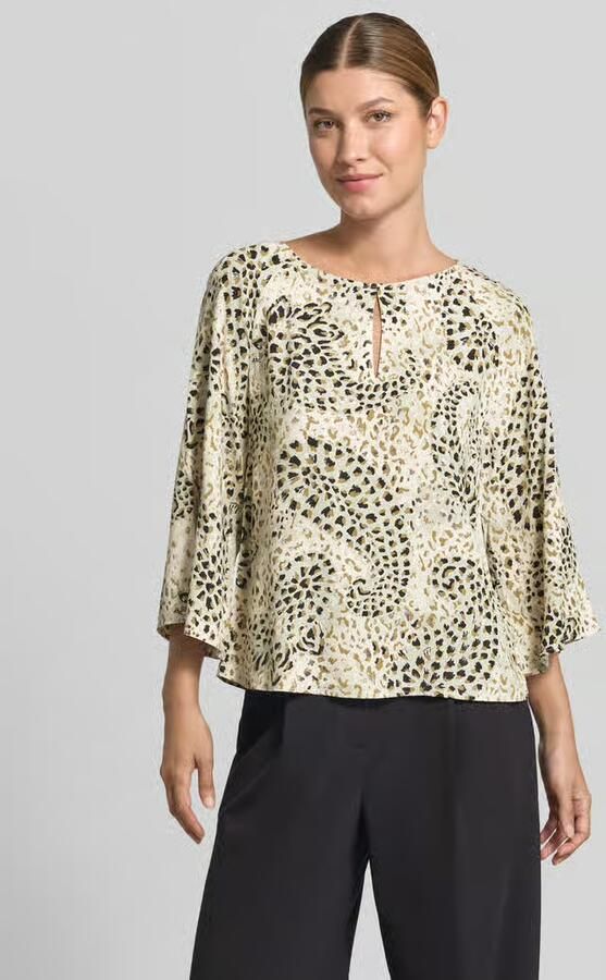 S.Oliver BLACK LABEL Relaxed fit blouse met korte mouwen van pure viscose - Foto 5