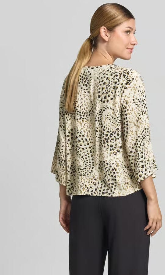 S.Oliver BLACK LABEL Relaxed fit blouse met korte mouwen van pure viscose - Foto 6