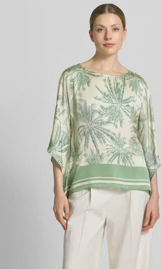 S.Oliver BLACK LABEL relaxed fit blouse met korte mouwen van pure viscose - Foto 4