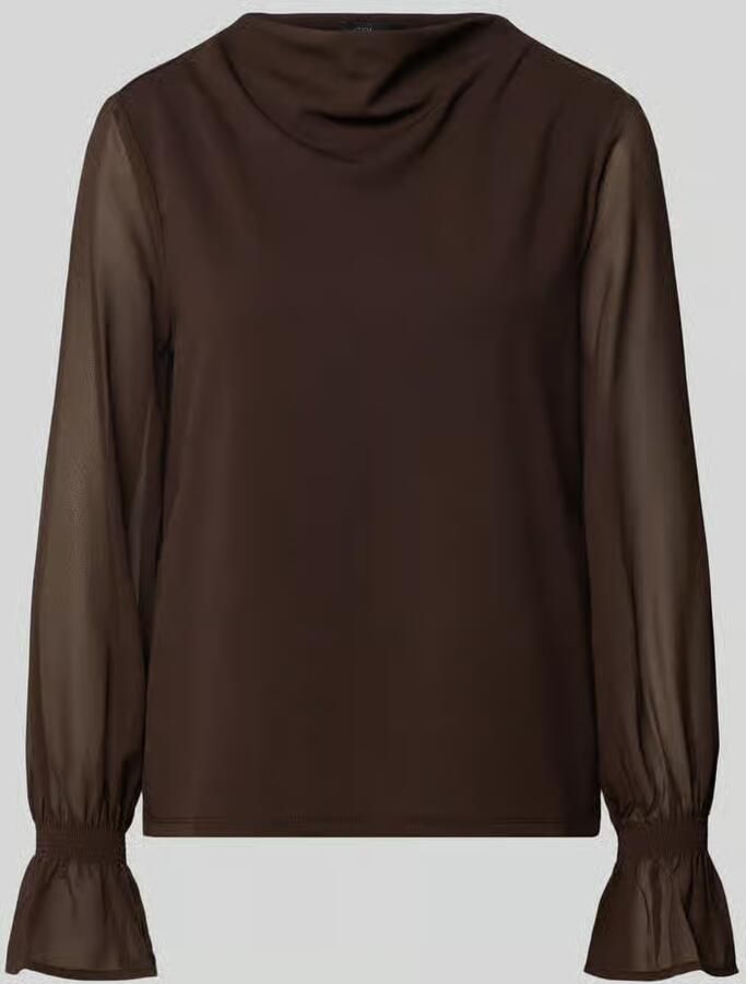S.Oliver BLACK LABEL relaxed fit blouse met lange mouwen met volants