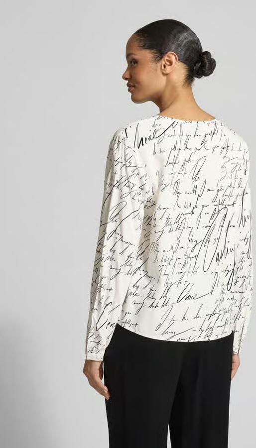 S.Oliver BLACK LABEL Relaxed fit blouse met lange mouwen van pure viscose