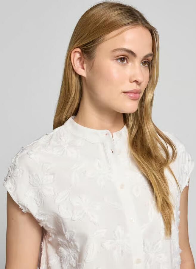 S.Oliver BLACK LABEL relaxed fit blousetop met katoen aandeel