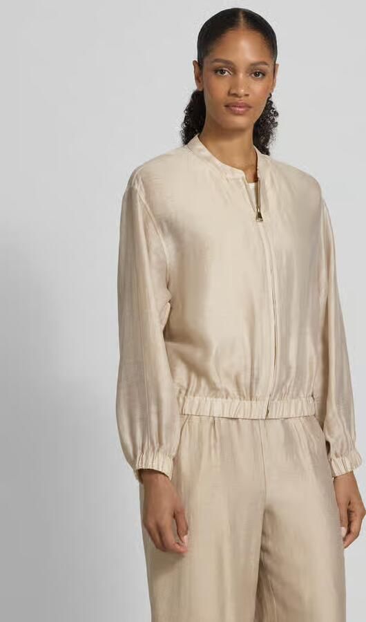 S.Oliver BLACK LABEL Relaxed fit blouson van een mix van lyocell en linnen - Foto 2
