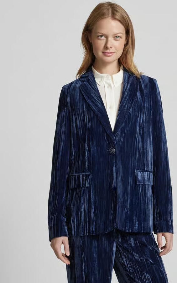 S.Oliver BLACK LABEL Relaxed fit fluwelen blazers met sierknoop en gestileerde klepzakken - Foto 2