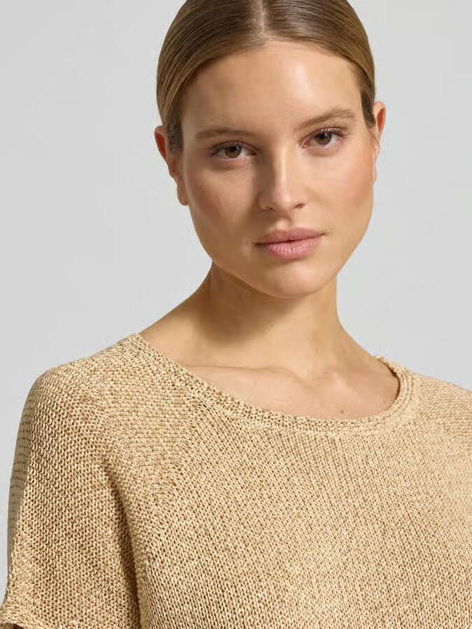 S.Oliver BLACK LABEL relaxed fit gebreide pullover met korte mouw - Foto 4