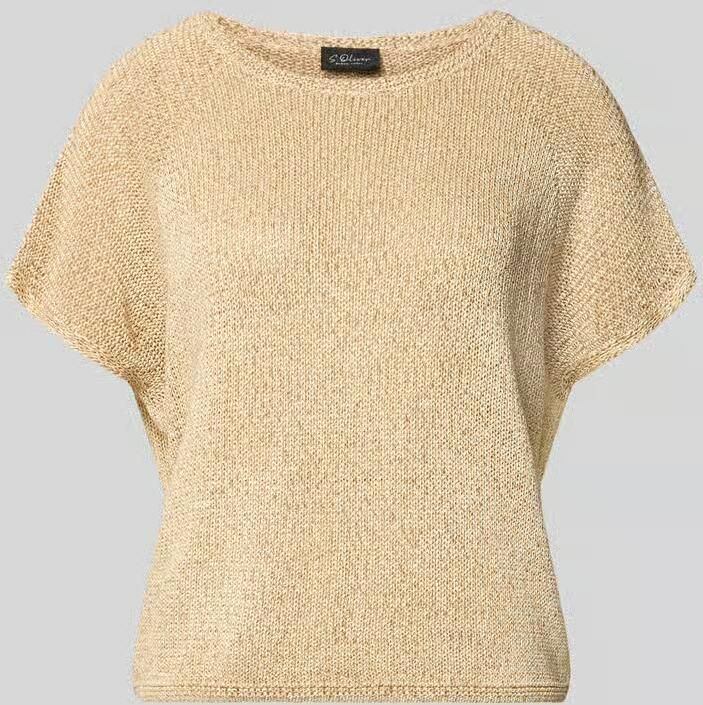 S.Oliver BLACK LABEL relaxed fit gebreide pullover met korte mouw - Foto 5