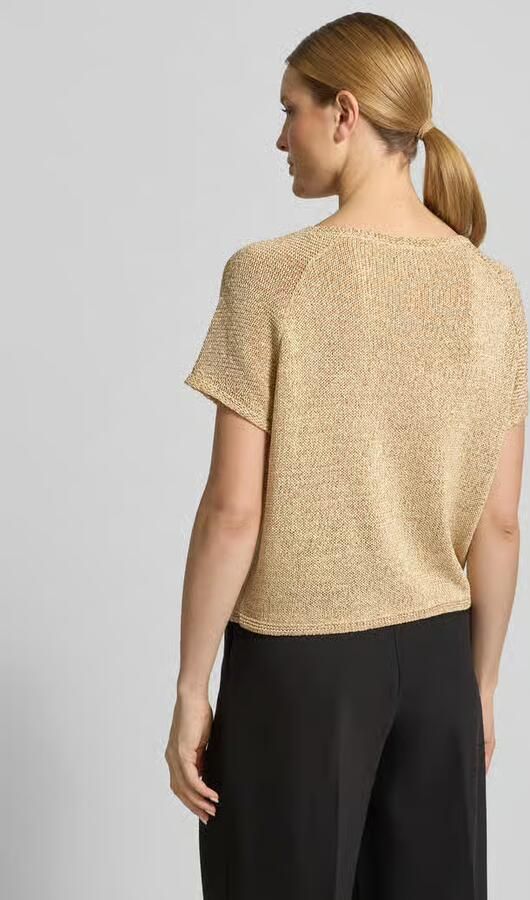 S.Oliver BLACK LABEL relaxed fit gebreide pullover met korte mouw - Foto 7