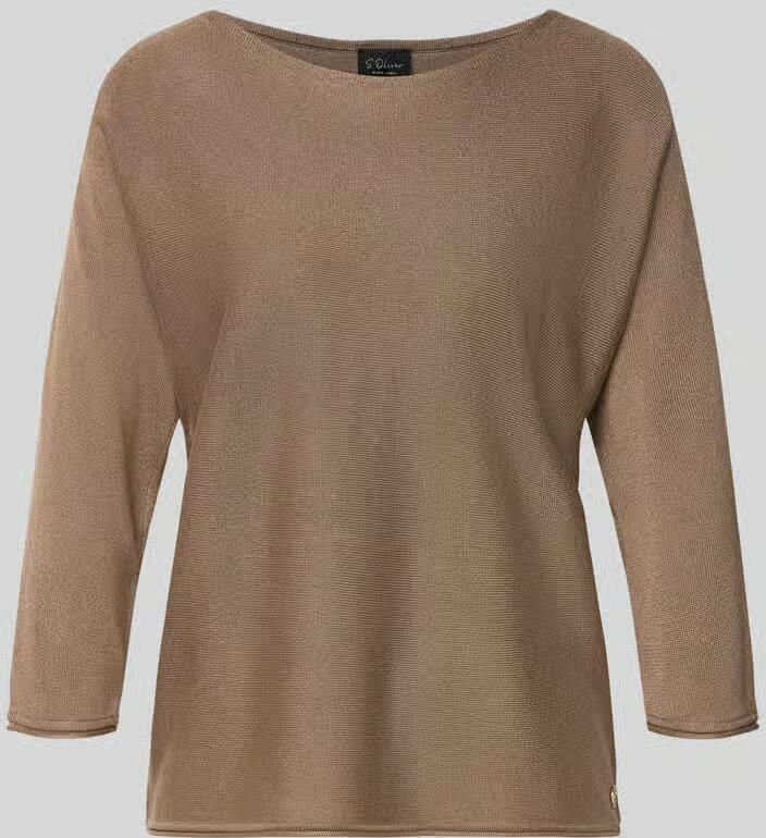 S.Oliver BLACK LABEL relaxed fit gebreide pullover van viscosemix met glittergaren - Foto 2