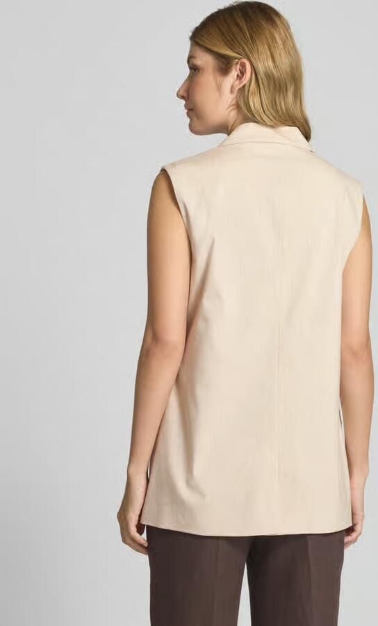 S.Oliver BLACK LABEL Relaxed fit gilet van katoenmix met linnen
