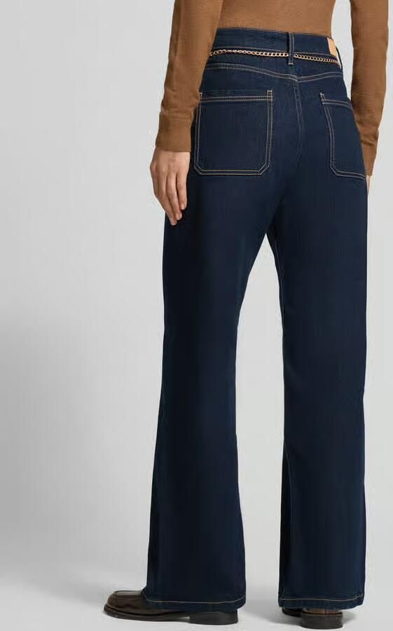 S.Oliver BLACK LABEL Regular fit jeans met dubbelriem detail model 'SURI' - Foto 2