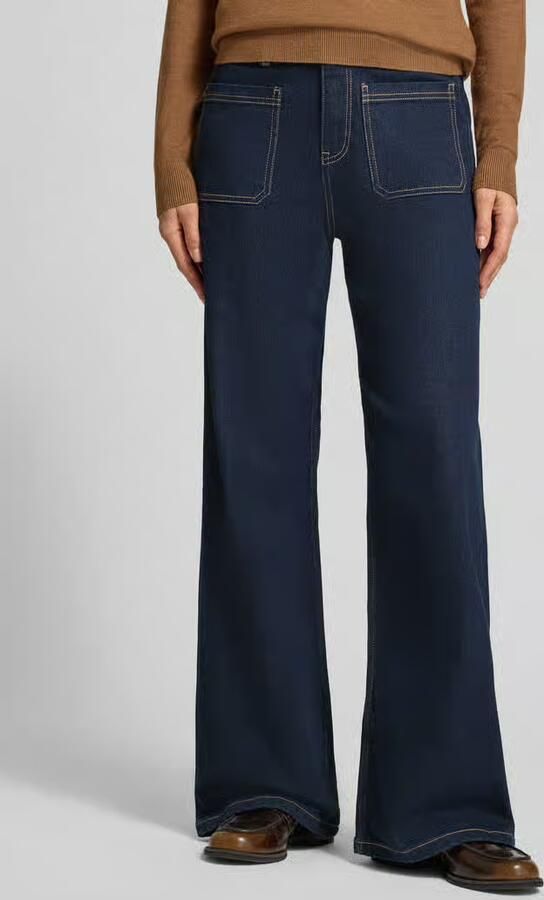 S.Oliver BLACK LABEL Regular fit jeans met dubbelriem detail model 'SURI' - Foto 3