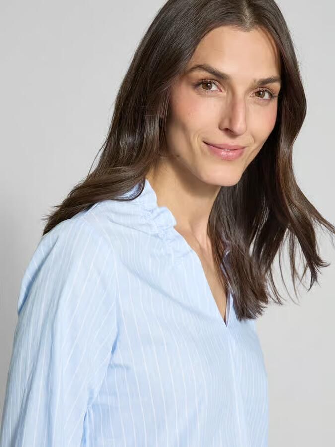 S.Oliver BLACK LABEL Relaxed fit katoenen blouse met smokdetails