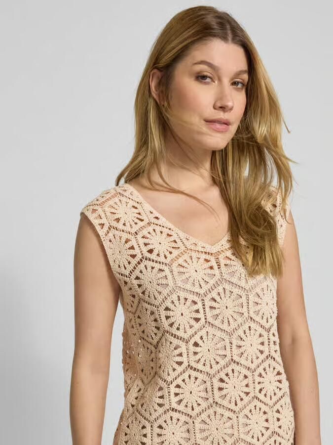 S.Oliver BLACK LABEL Relaxed fit knielange jurk van gehaakt kant - Foto 2
