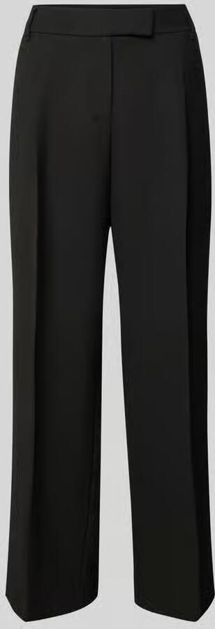 S.Oliver BLACK LABEL Relaxed fit pantalon van viscosemix met persplooien