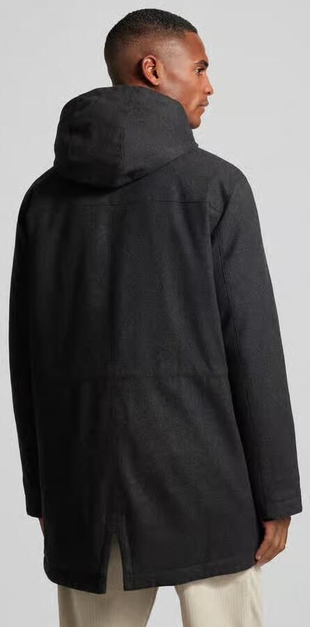 S.Oliver BLACK LABEL Relaxed fit parka van wolmix met capuchon