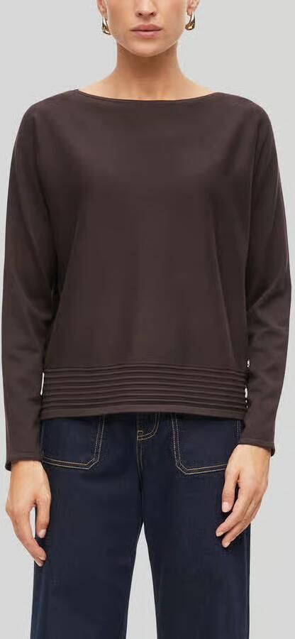 S.Oliver BLACK LABEL relaxed fit pullover van viscosemix - Foto 3