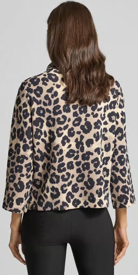 S.Oliver BLACK LABEL Relaxed fit sweatshirt met luipaardprint