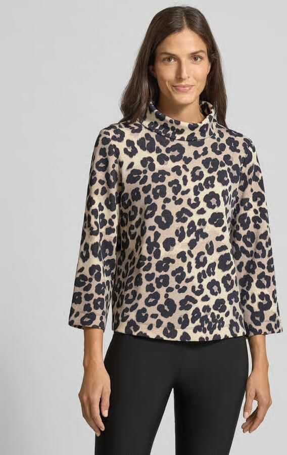 S.Oliver BLACK LABEL Relaxed fit sweatshirt met luipaardprint - Foto 2