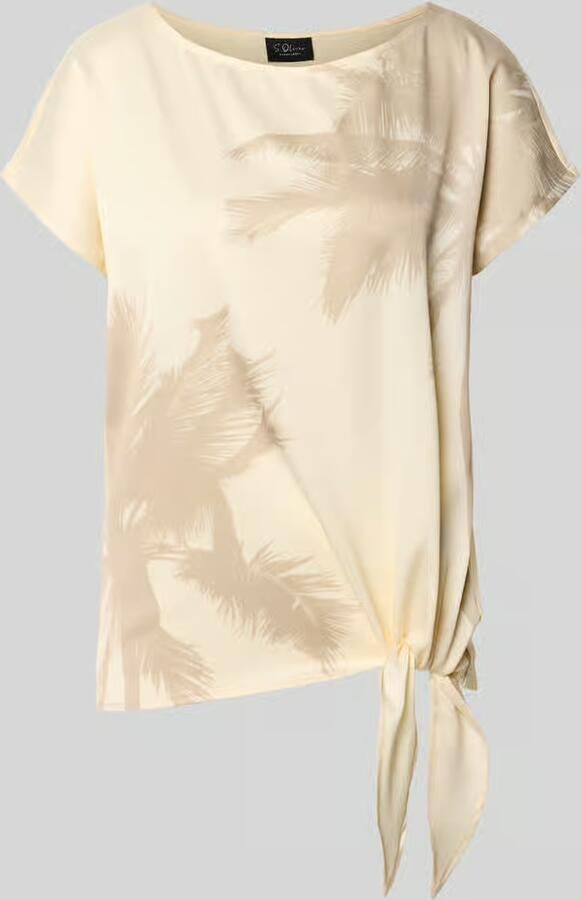 S.Oliver BLACK LABEL relaxed fit T-shirt met all-over motief - Foto 2