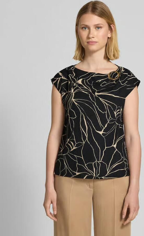S.Oliver BLACK LABEL Relaxed fit T-shirt met sierdetail - Foto 2