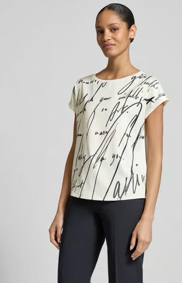 S.Oliver BLACK LABEL Relaxed Fit T-shirt van katoenmix - Foto 2