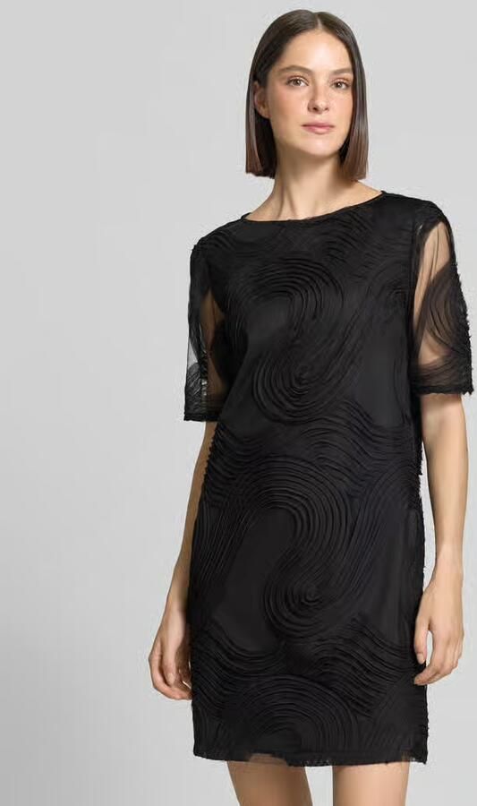 S.Oliver BLACK LABEL relaxed fit vrijetijdsjurk met structuurpatroon - Foto 2