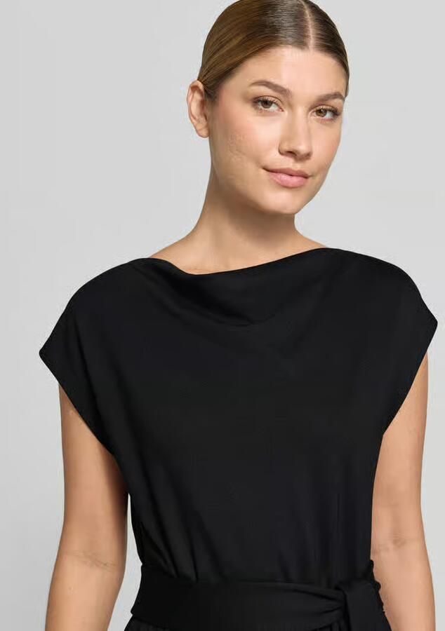 S.Oliver BLACK LABEL relaxed fit vrijetijdsjurk van viscosemix - Foto 2