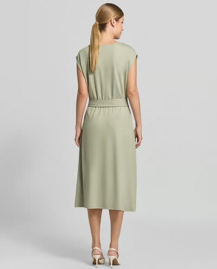 S.Oliver BLACK LABEL viscose korte jurk met ceintuur lichtgroen - Foto 4