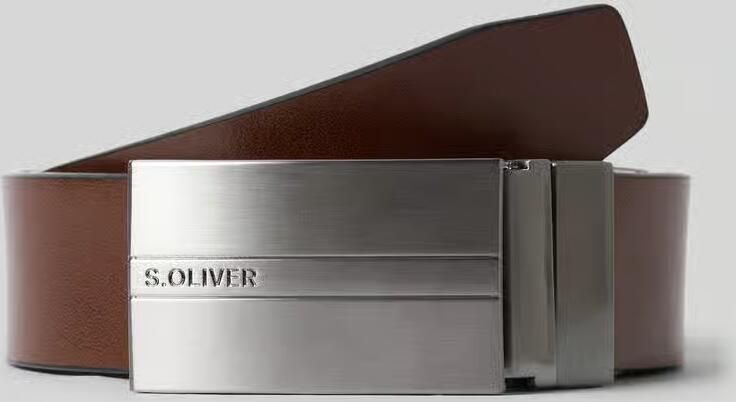 S.Oliver BLACK LABEL Riem van echt rundleer